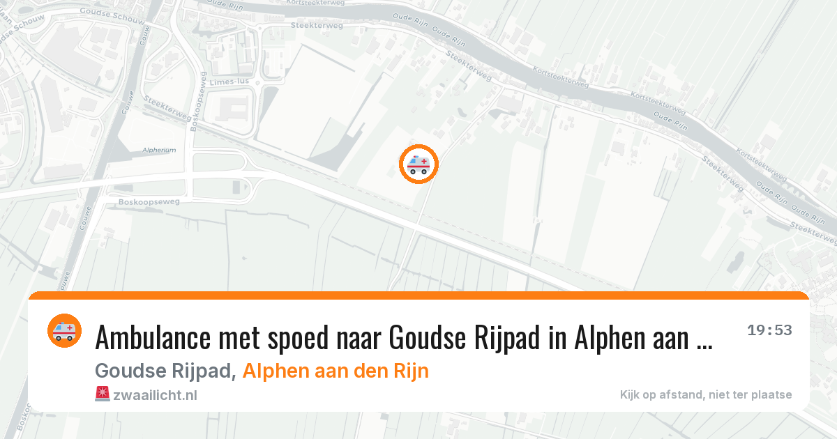 Ambulance met spoed naar Goudse Rijpad in Alphen aan den Rijn — 7 aug 2026