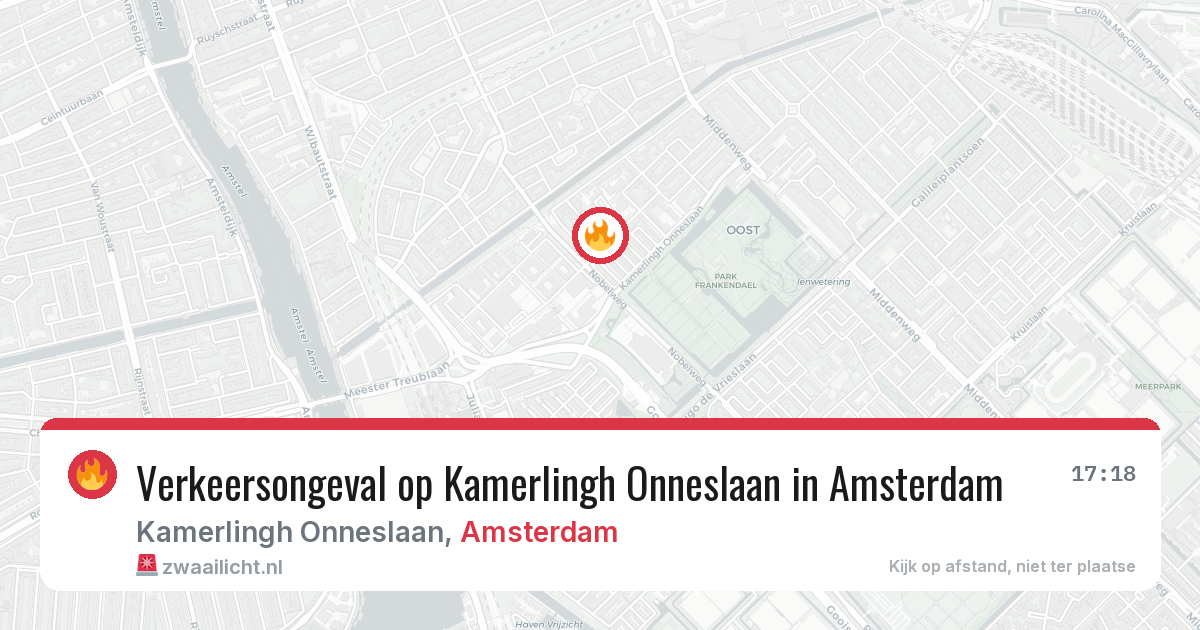 Verkeersongeval op Kamerlingh Onneslaan in Amsterdam — 18 mrt 2026