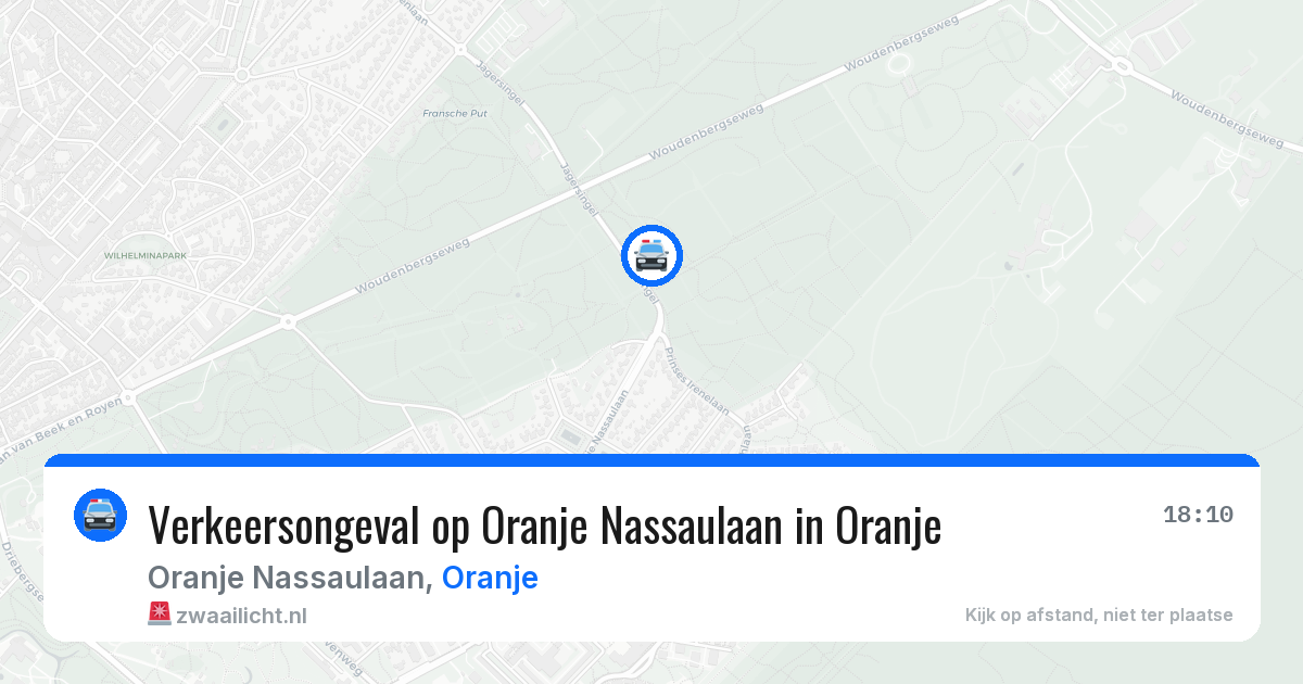 Verkeersongeval op Oranje Nassaulaan in Oranje — 6 jul 2026