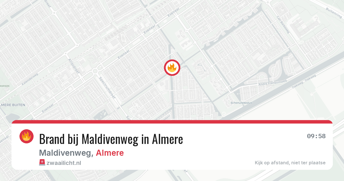 Brand bij Maldivenweg in Almere — 30 jun 2026