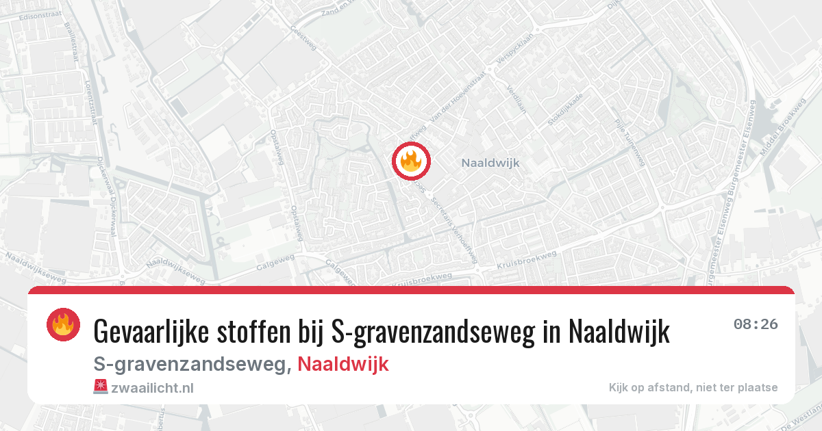 Gevaarlijke stoffen bij S-gravenzandseweg in Naaldwijk — 29 mei 2026