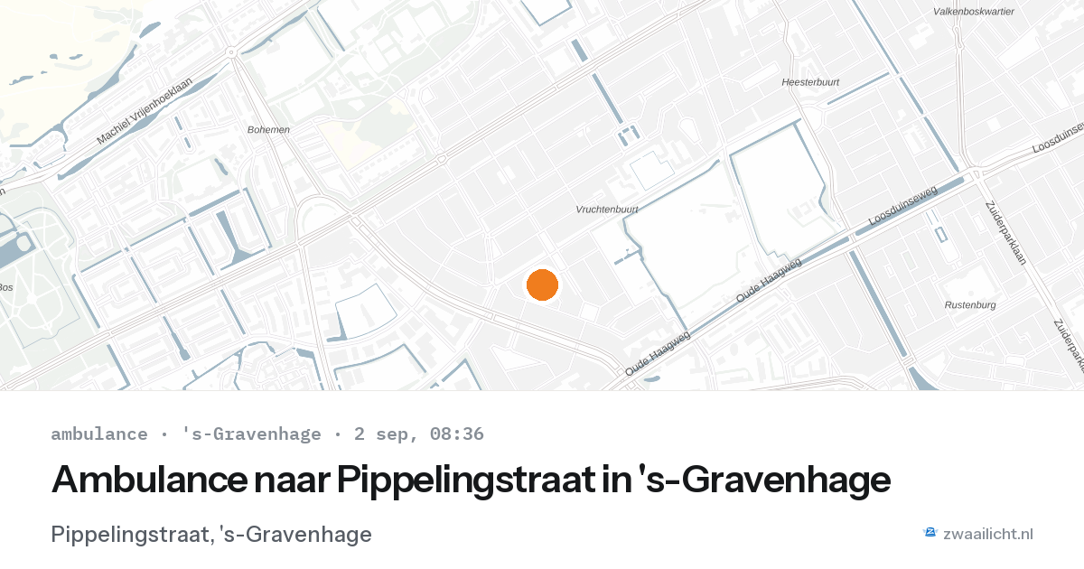 Ambulance naar Pippelingstraat in 's-Gravenhage — 2 sep 2026