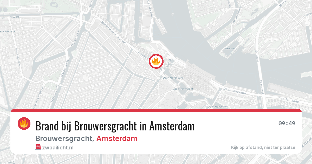 Brand bij Brouwersgracht in Amsterdam — 11 mrt 2026