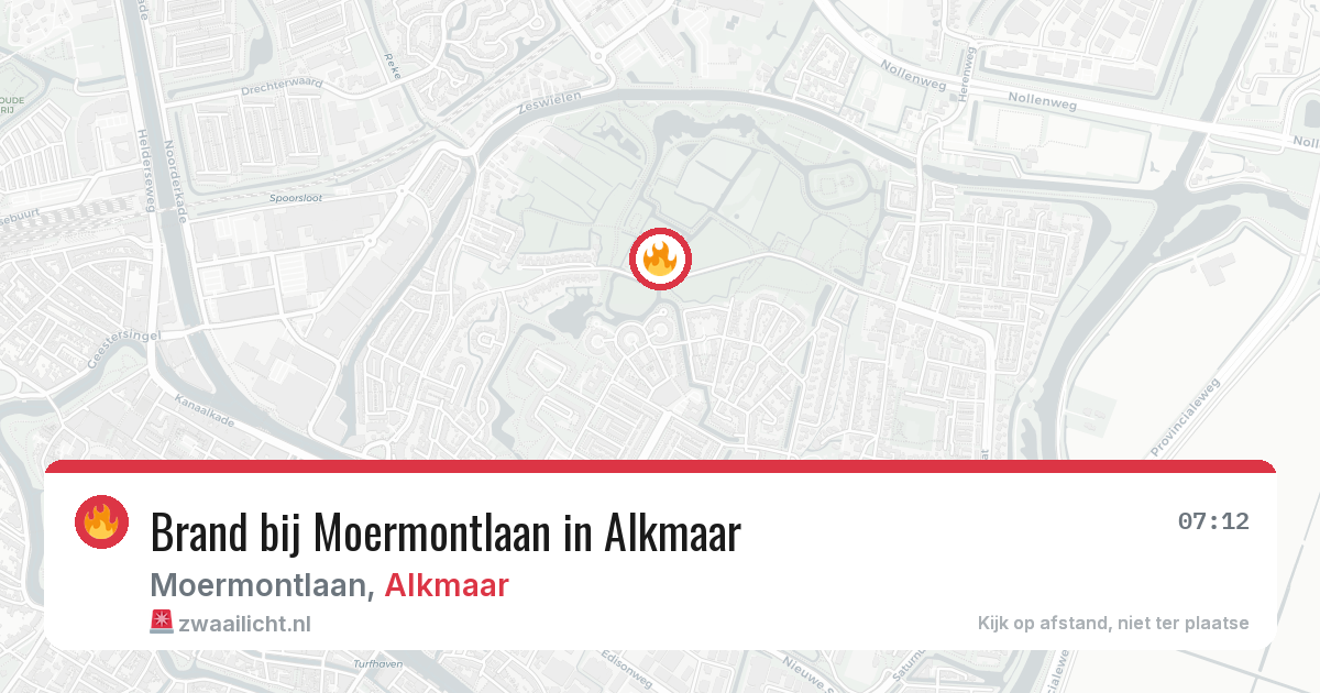 Brand bij Moermontlaan in Alkmaar — 25 jul 2026