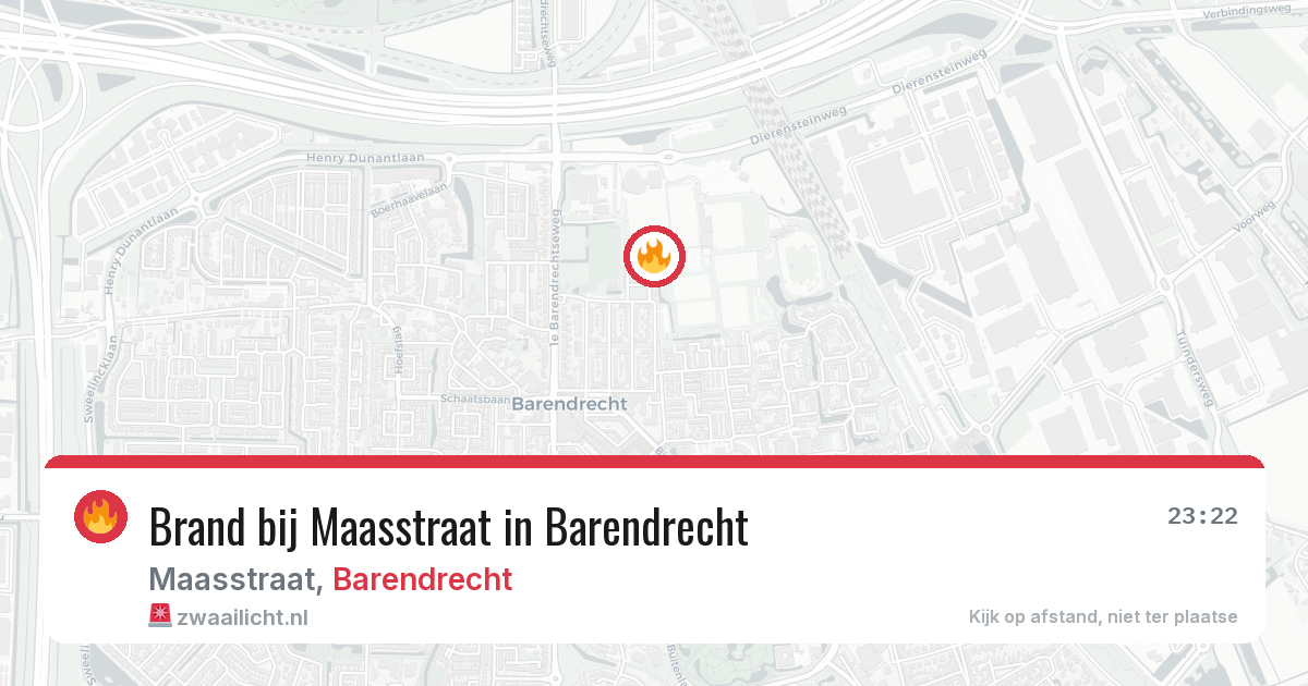 Brand bij Maasstraat in Barendrecht — 6 jun 2026