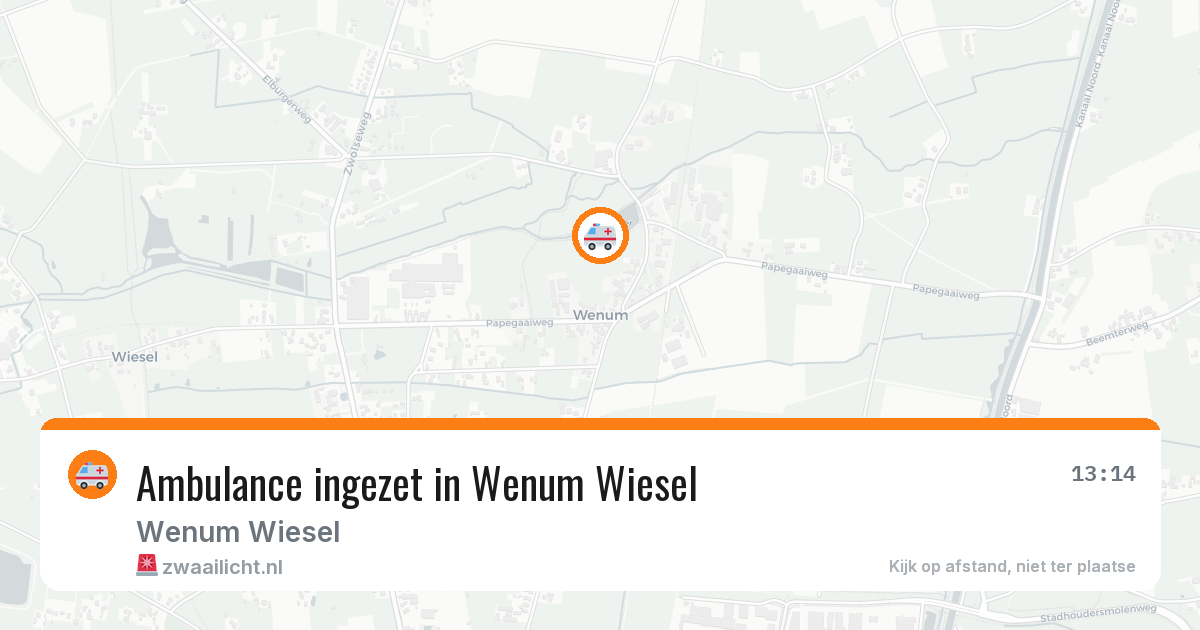 Ambulance ingezet in Wenum Wiesel — 11 apr 2026
