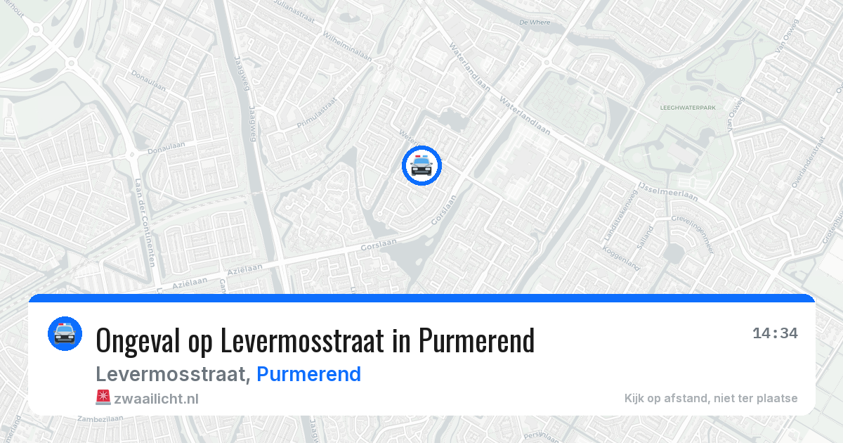 Ongeval op Levermosstraat in Purmerend — 14 apr 2026
