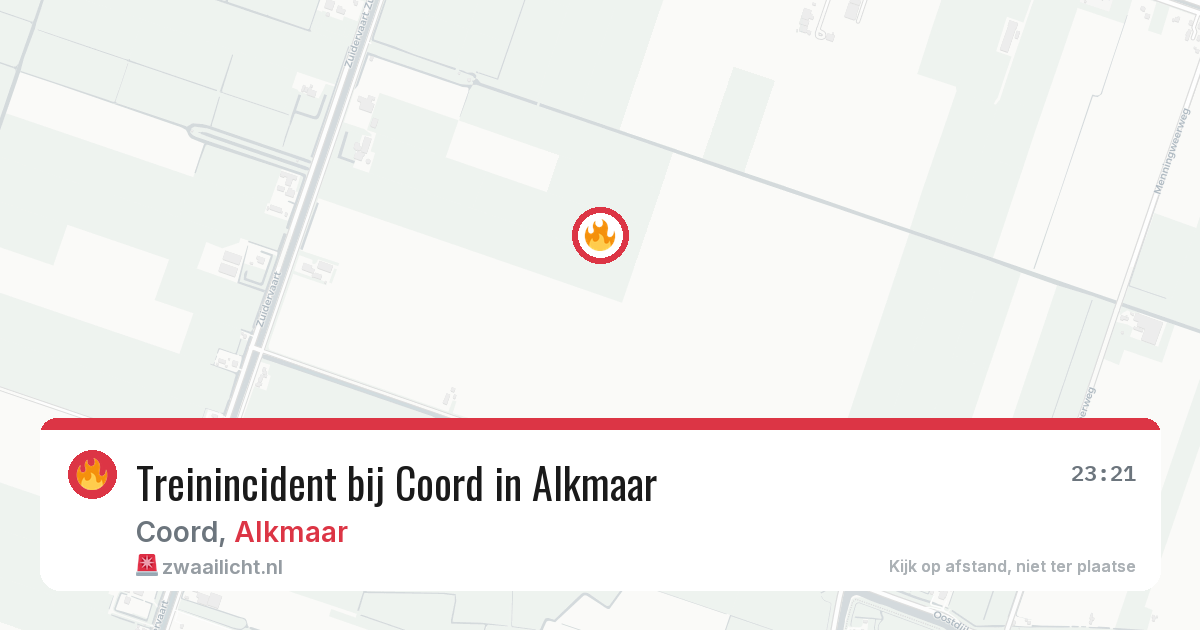 Treinincident bij Coord in Alkmaar — 11 aug 2026