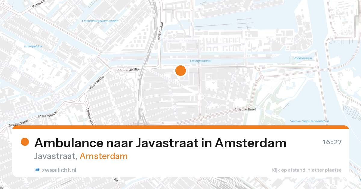 Ambulance naar Javastraat in Amsterdam — 27 aug 2026