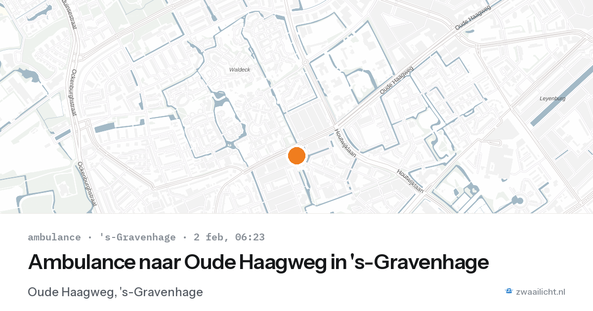 Ambulance naar Oude Haagweg in 's-Gravenhage — 2 feb 2026