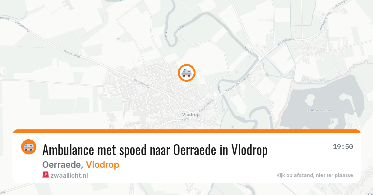 Ambulance met spoed naar Oerraede in Vlodrop — 21 jun 2026