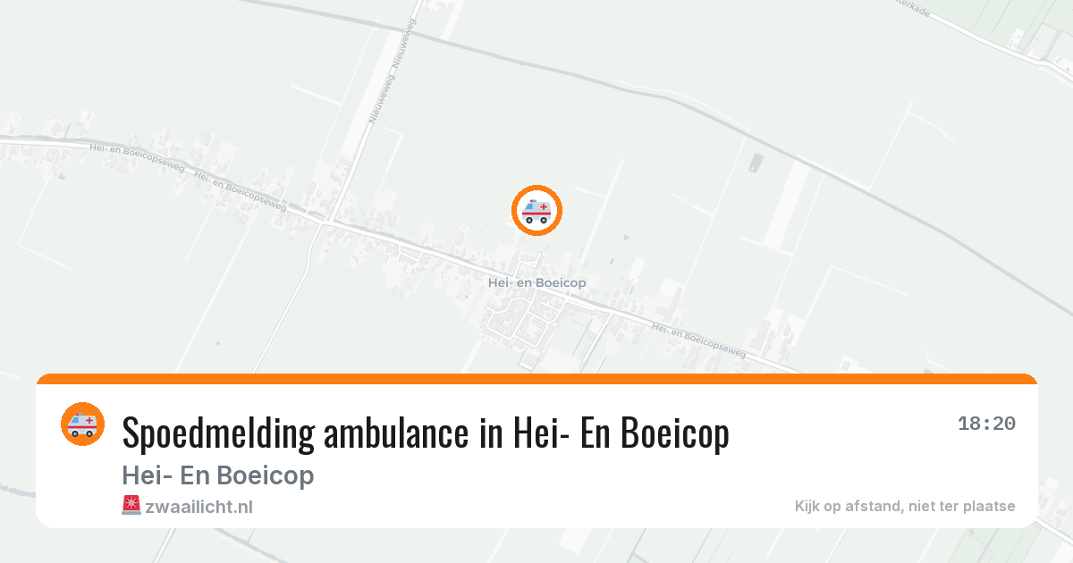 Spoedmelding ambulance in Hei- En Boeicop — 1 mei 2026