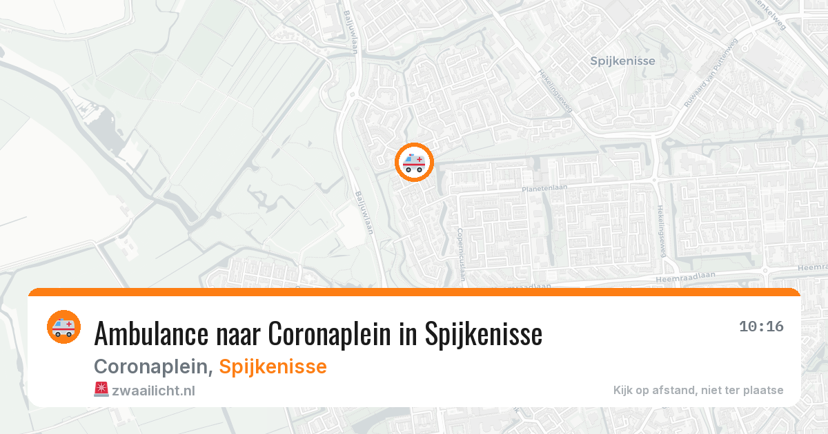 Ambulance naar Coronaplein in Spijkenisse — 22 apr 2026