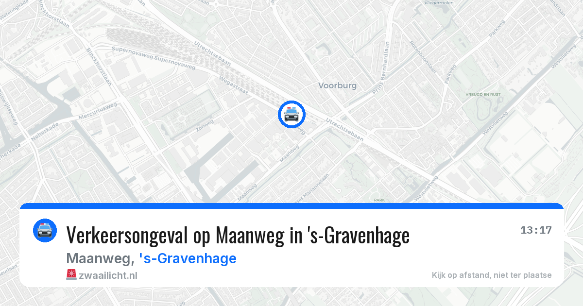Verkeersongeval op Maanweg in 's-Gravenhage — 18 jun 2026