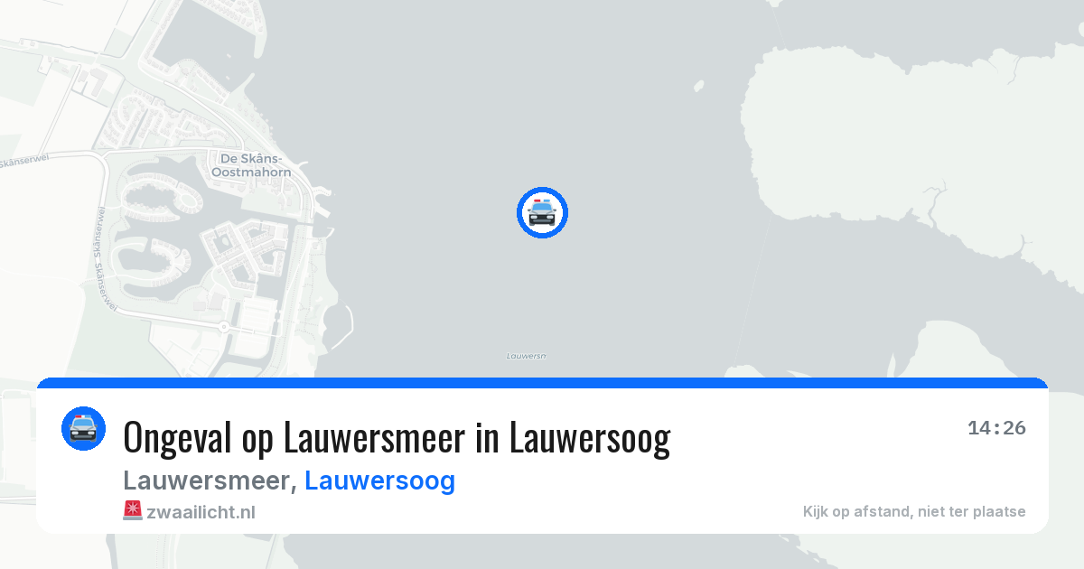 Ongeval op Lauwersmeer in Lauwersoog — 25 apr 2026