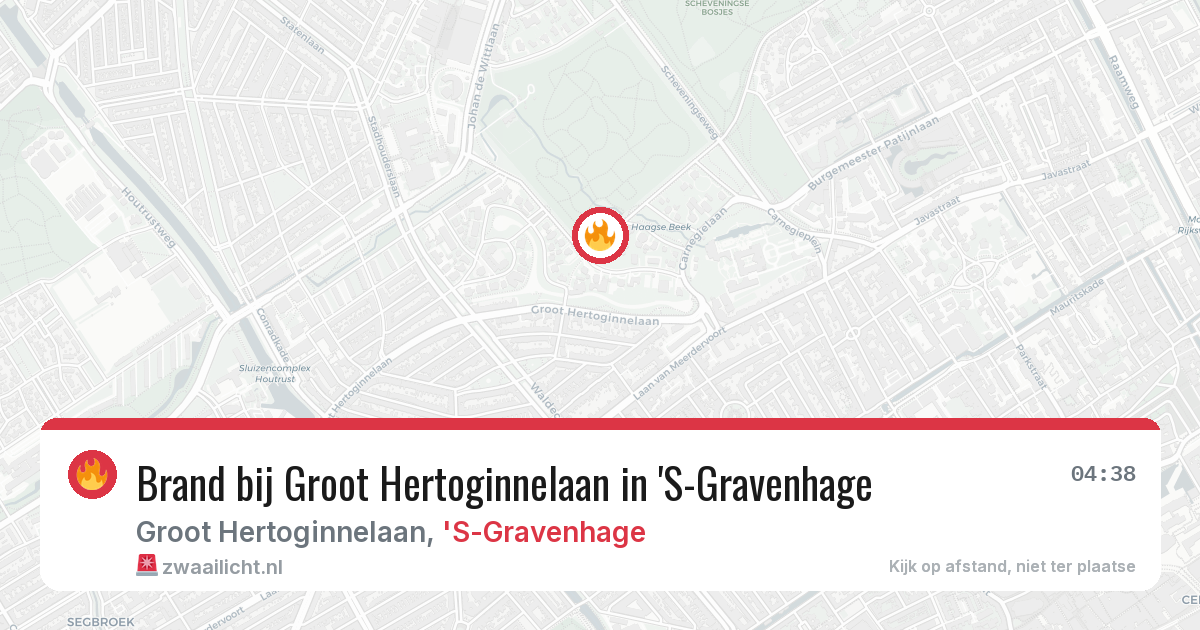 Brand bij Groot Hertoginnelaan in 'S-Gravenhage — 21 jul 2026
