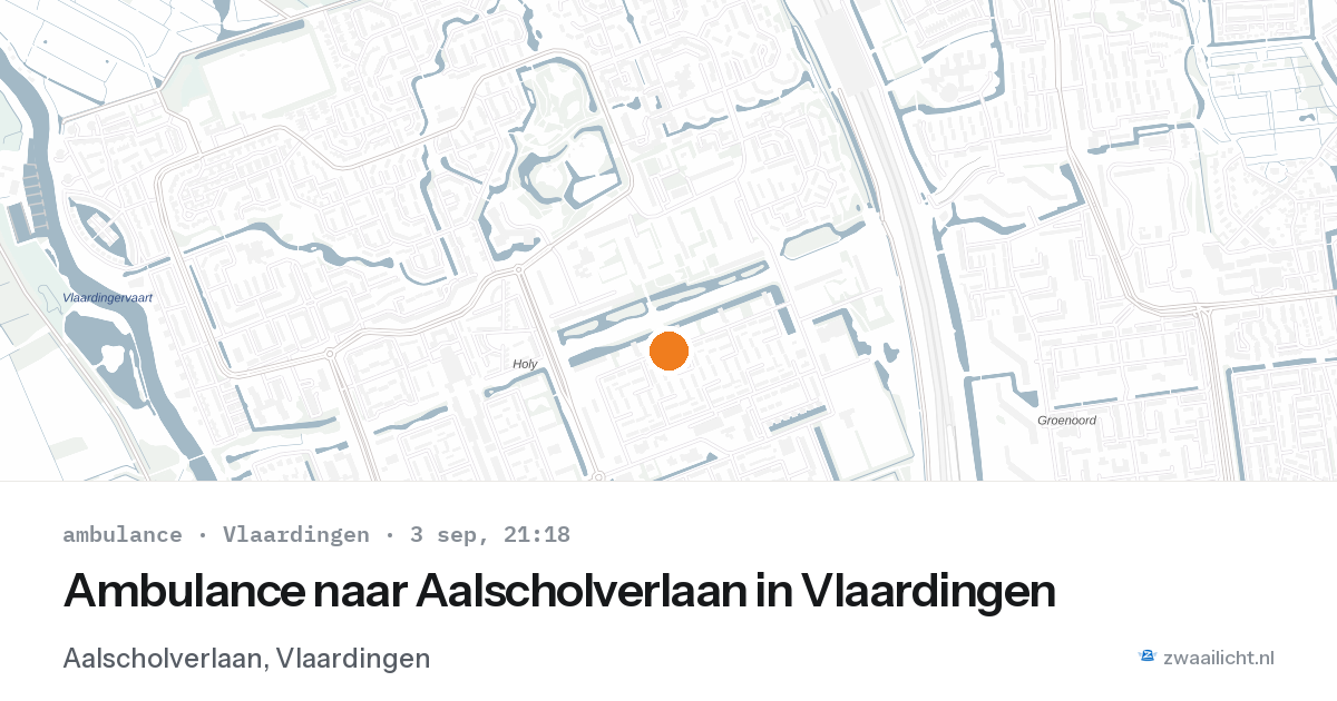 Ambulance naar Aalscholverlaan in Vlaardingen — 3 sep 2026