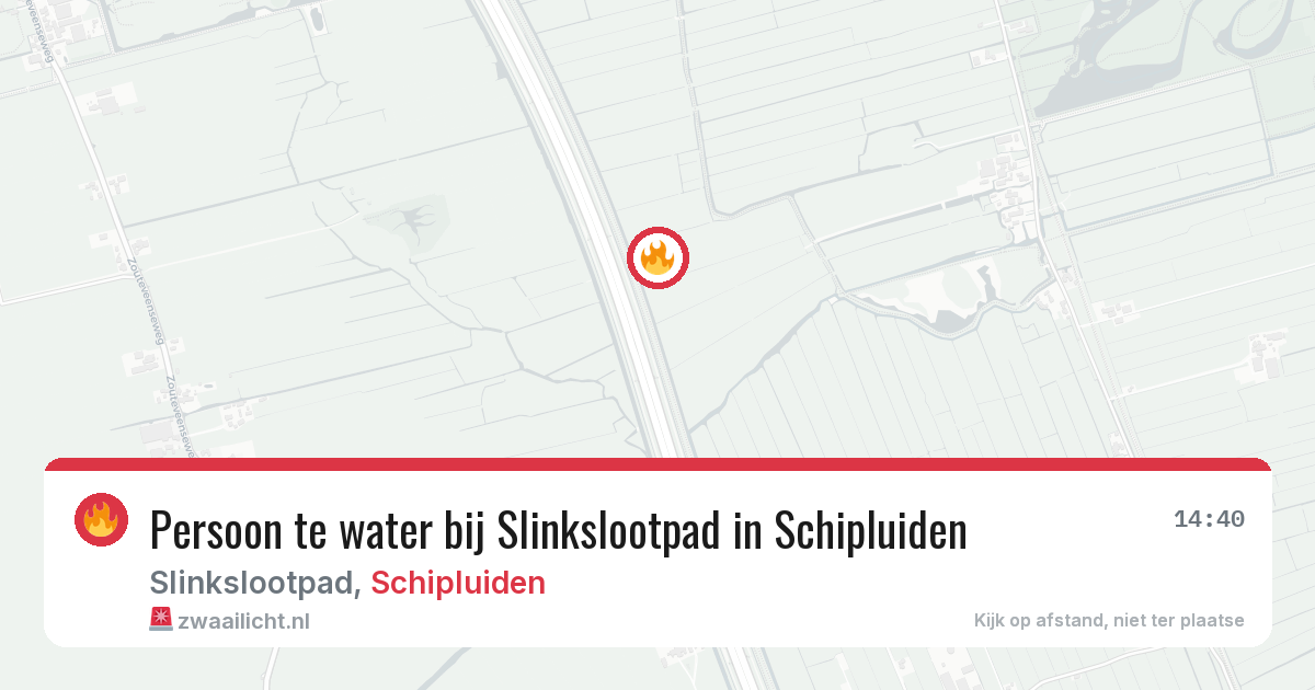 Persoon te water bij Slinkslootpad in Schipluiden — 18 jun 2026