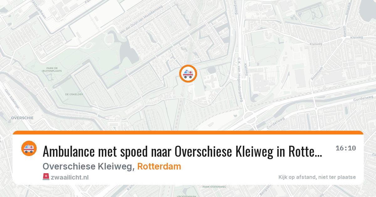 Ambulance met spoed naar Overschiese Kleiweg in Rotterdam — 11 aug 2026