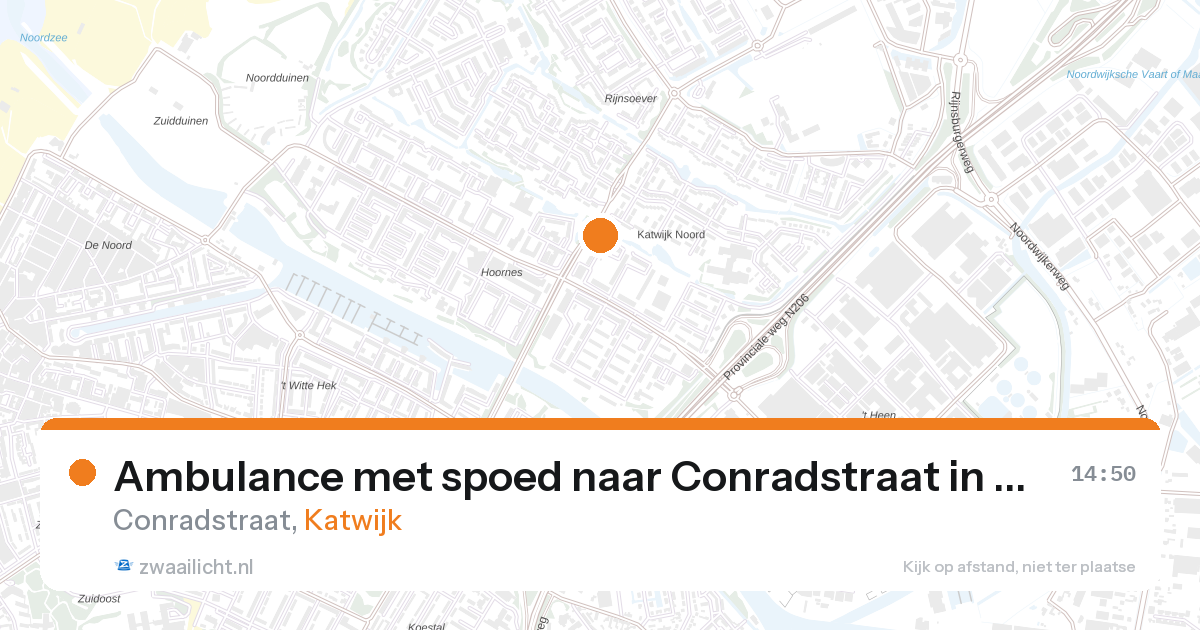 Ambulance met spoed naar Conradstraat in Katwijk — 2 mrt 2026