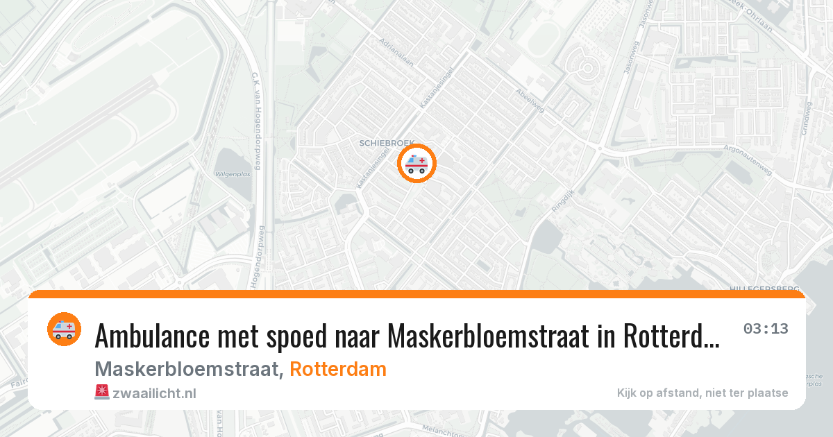 Ambulance met spoed naar Maskerbloemstraat in Rotterdam — 21 apr 2026