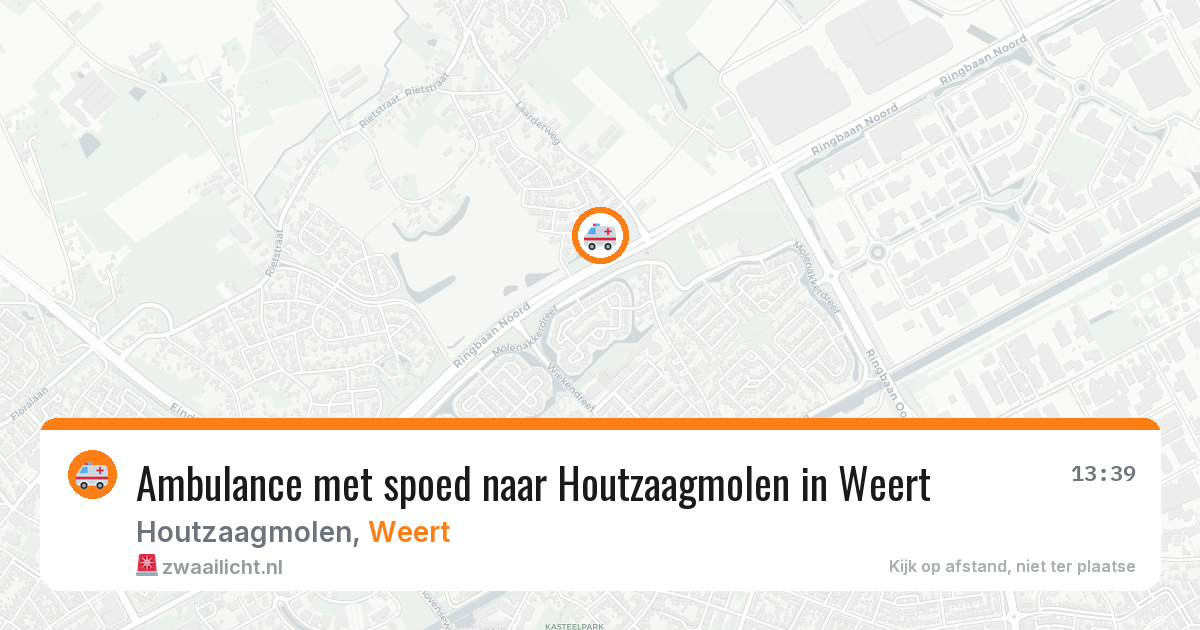 Ambulance met spoed naar Houtzaagmolen in Weert — 23 apr 2026