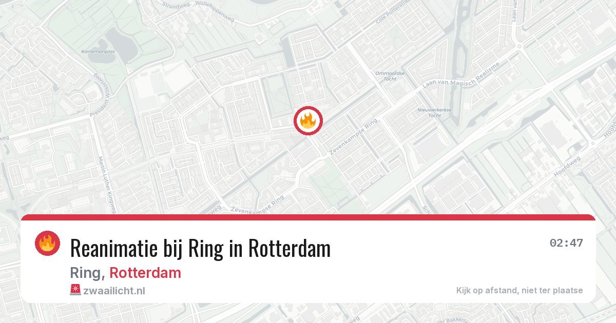 Reanimatie bij Ring in Rotterdam — 7 jun 2026