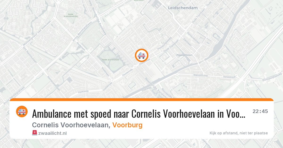 Ambulance met spoed naar Cornelis Voorhoevelaan in Voorburg — 13 jul 2026