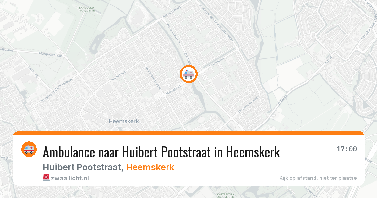 Ambulance naar Huibert Pootstraat in Heemskerk — 3 aug 2026