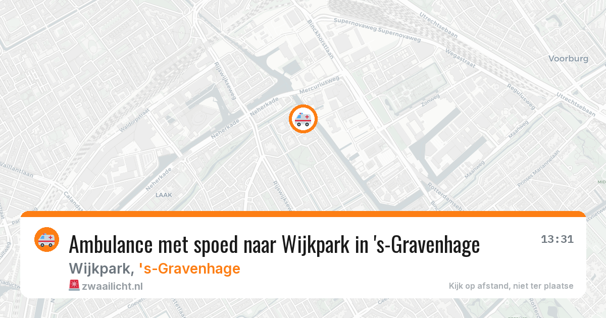 Ambulance met spoed naar Wijkpark in 's-Gravenhage — 8 jul 2026