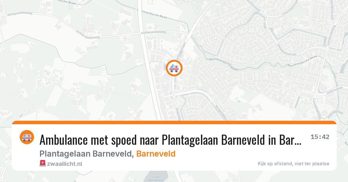 Ambulance met spoed naar Plantagelaan Barneveld in Barneveld — 30 mrt 2026