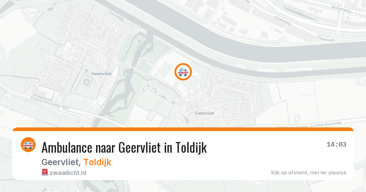 Ambulance naar Geervliet in Toldijk — 1 aug 2026