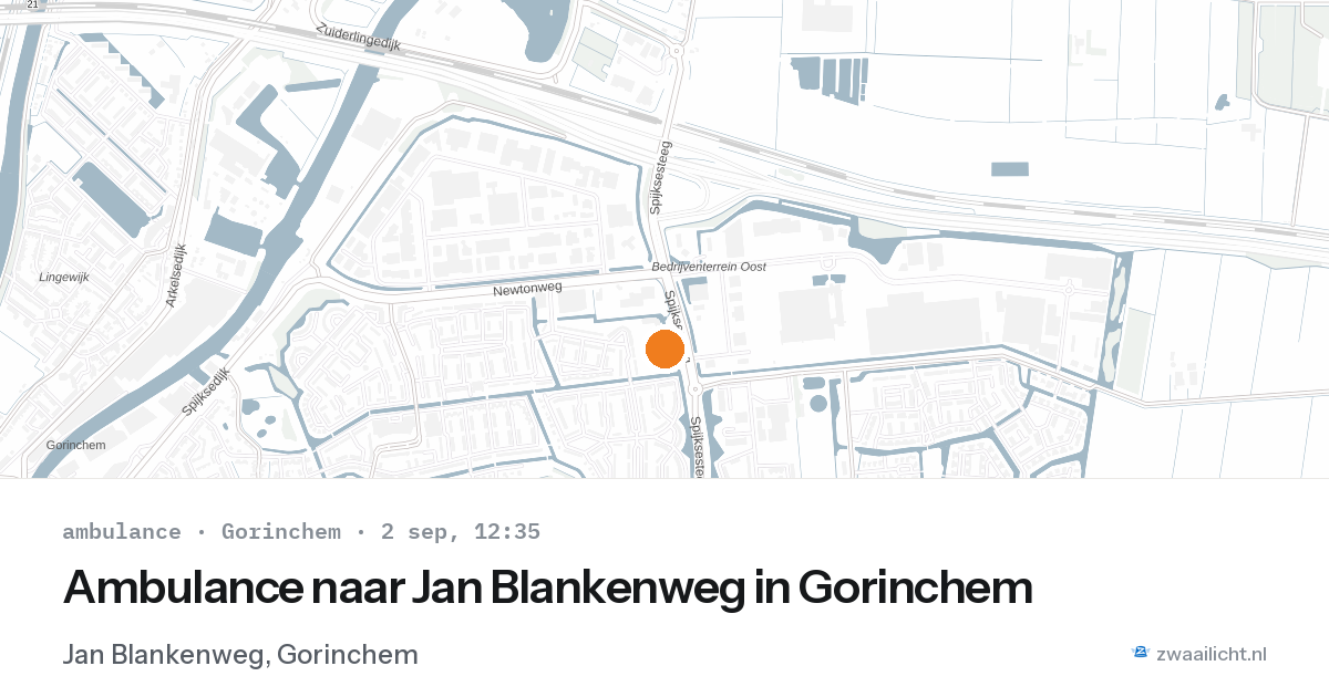 Ambulance naar Jan Blankenweg in Gorinchem — 2 sep 2026