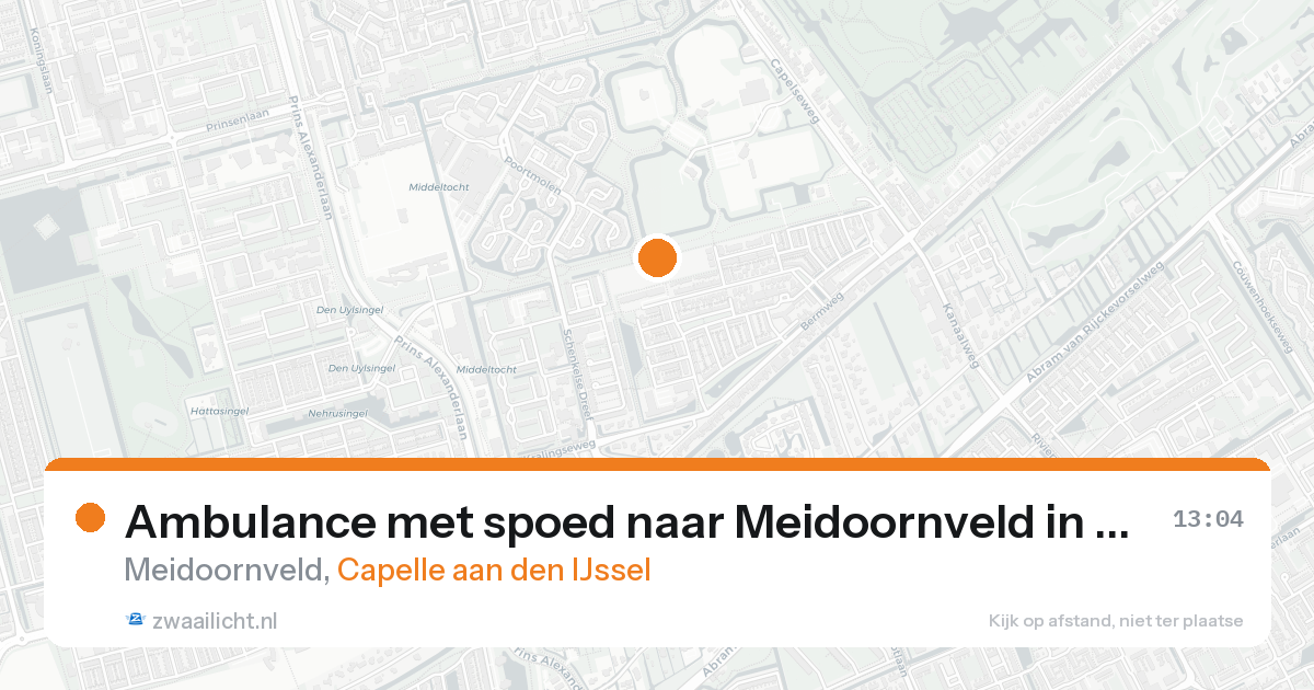 Ambulance met spoed naar Meidoornveld in Capelle aan den IJssel — 18 aug 2026