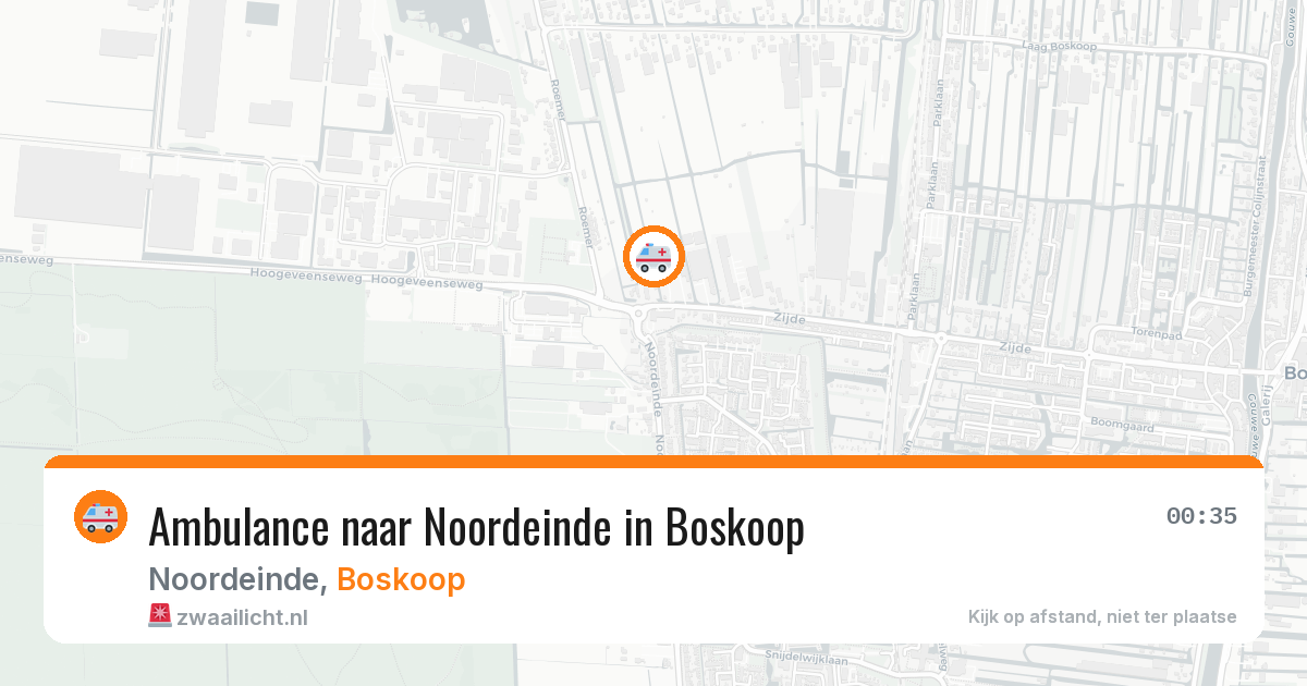 Ambulance naar Noordeinde in Boskoop — 26 jul 2026