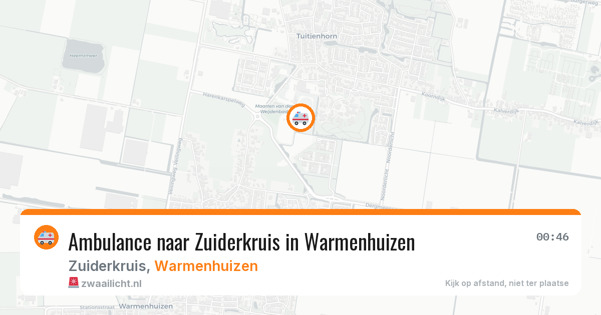 Ambulance naar Zuiderkruis in Warmenhuizen — 12 jun 2026