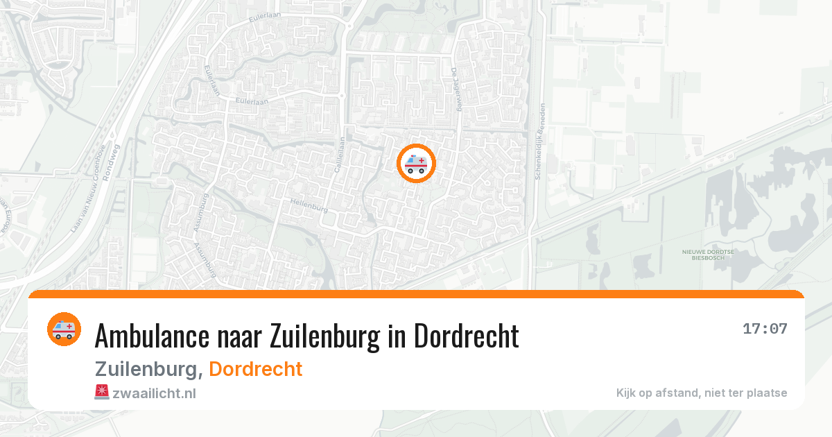 Ambulance naar Zuilenburg in Dordrecht — 10 apr 2026