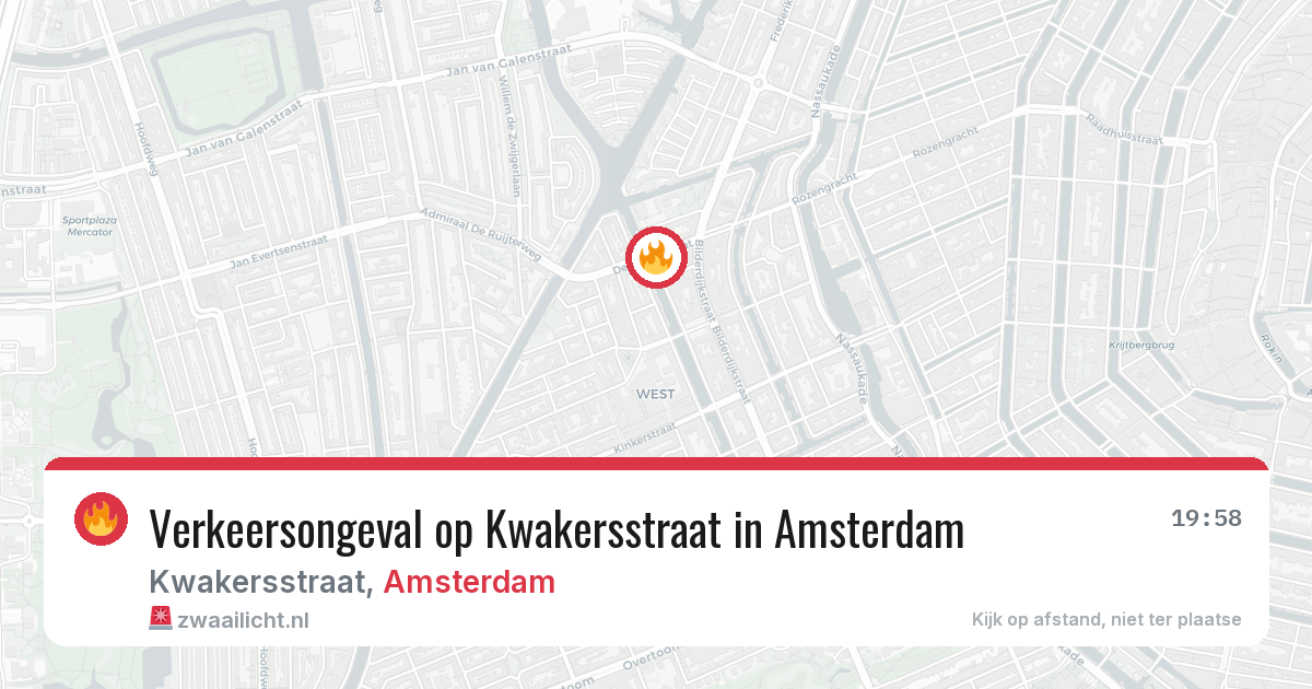 Verkeersongeval op Kwakersstraat in Amsterdam — 23 jun 2026
