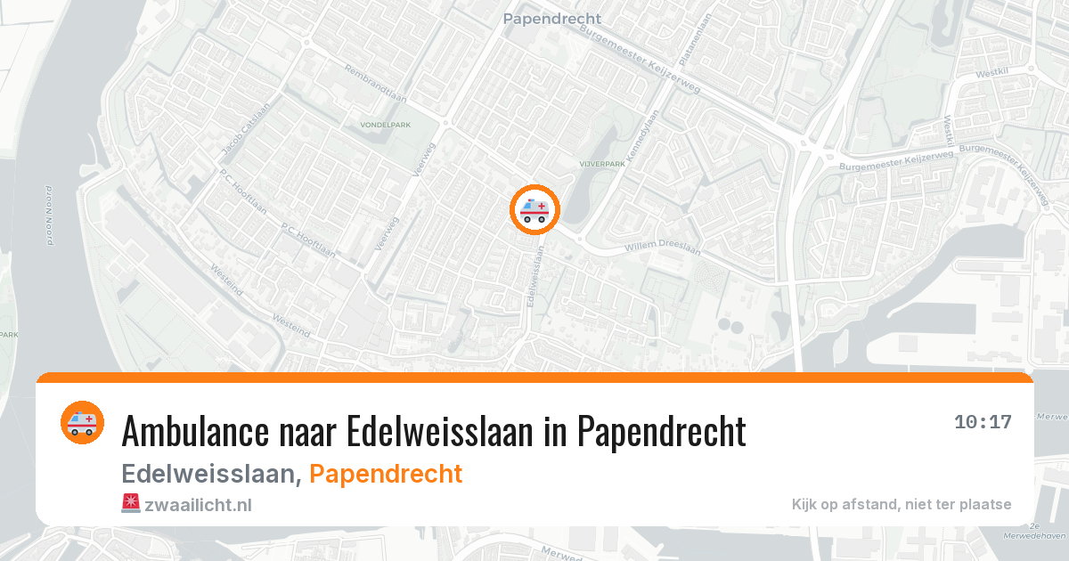 Ambulance naar Edelweisslaan in Papendrecht — 11 aug 2026
