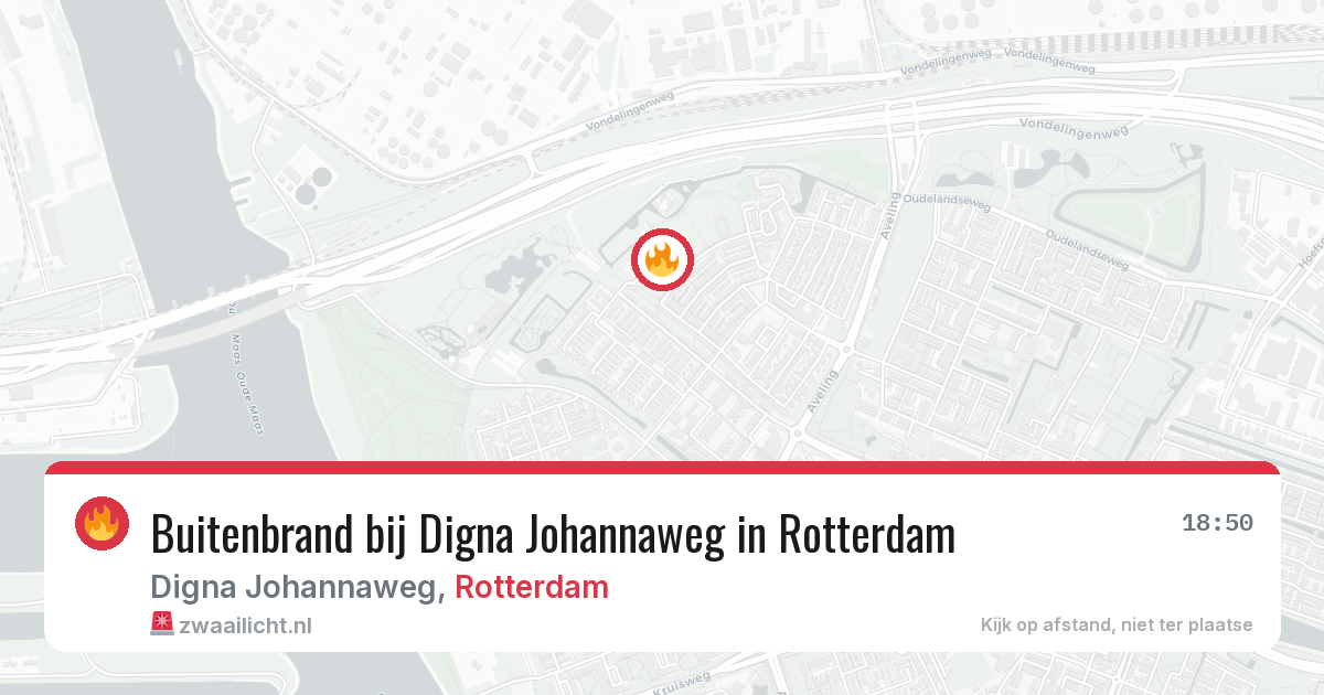 Buitenbrand bij Digna Johannaweg in Rotterdam — 7 aug 2026