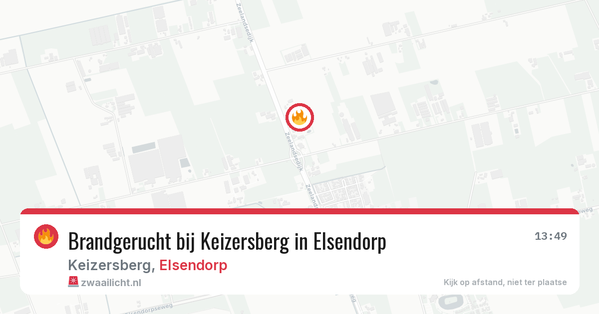 Brandgerucht bij Keizersberg in Elsendorp — 12 mei 2026