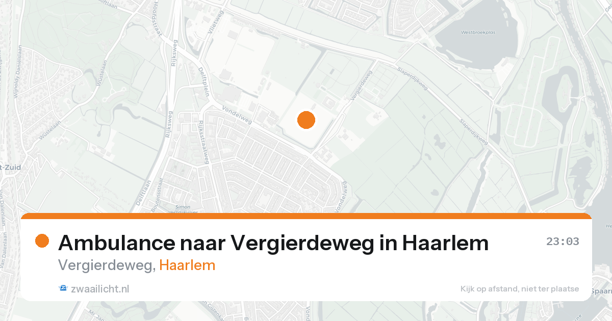 Ambulance naar Vergierdeweg in Haarlem — 19 aug 2026