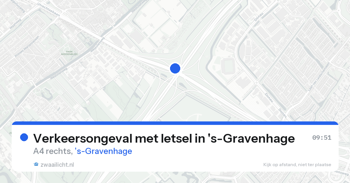 Verkeersongeval met letsel in 's-Gravenhage — 25 aug 2026