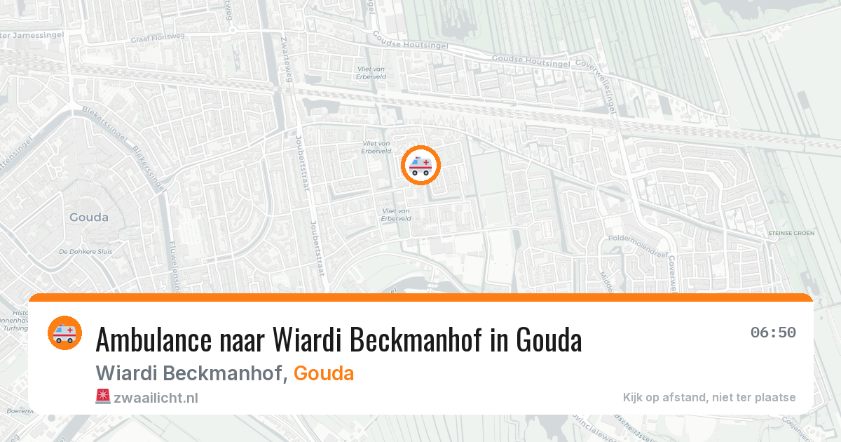 Ambulance naar Wiardi Beckmanhof in Gouda — 21 jun 2026
