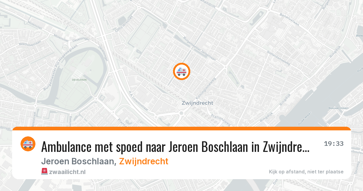 Ambulance met spoed naar Jeroen Boschlaan in Zwijndrecht — 28 apr 2026