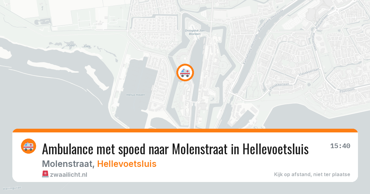 Ambulance met spoed naar Molenstraat in Hellevoetsluis — 14 mei 2026