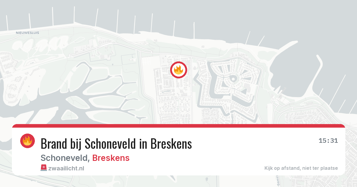 Brand bij Schoneveld in Breskens — 23 jun 2026