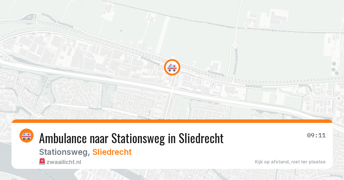 Ambulance naar Stationsweg in Sliedrecht — 21 mrt 2026