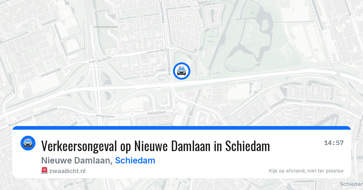 Verkeersongeval op Nieuwe Damlaan in Schiedam — 20 mei 2026