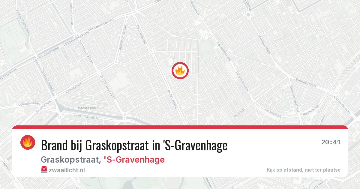 Brand bij Graskopstraat in 'S-Gravenhage — 3 jul 2026